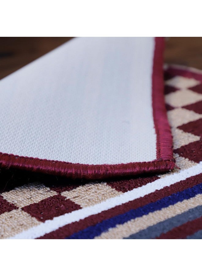 Status Contract Anti Slip Front Monsoon Doormat (38x58cm)| Living Room Rug |Polypropylene Floor Mat for Home|Essential Small Rug for Office, Bedroom & Kitchen|-Pack of 2, Rectangular (Maroon) - Image 4