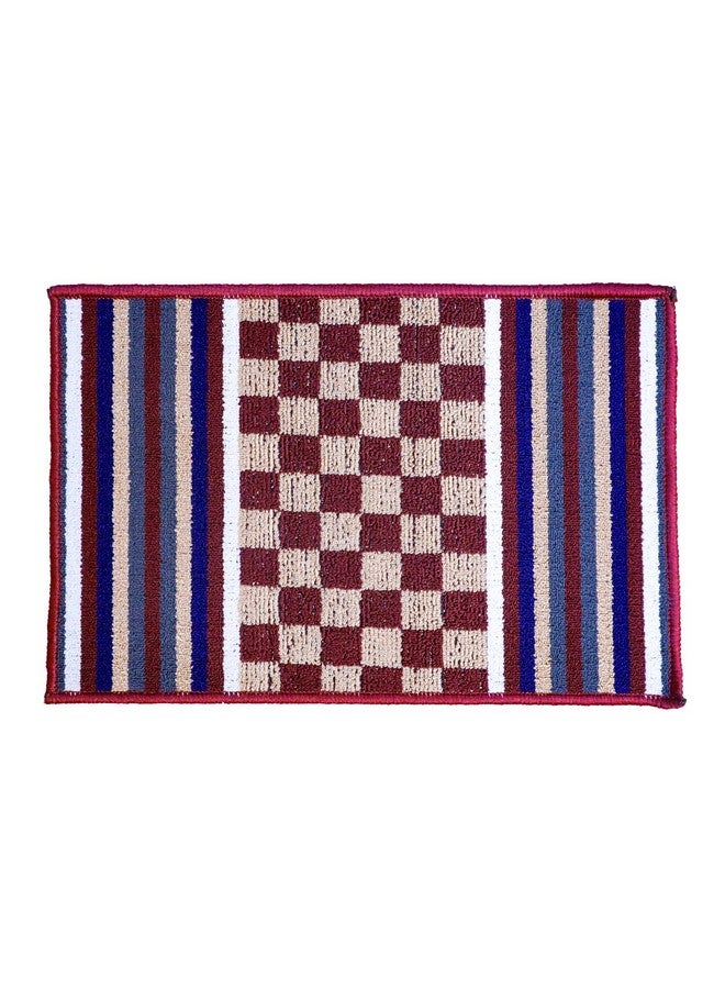 Status Contract Anti Slip Front Monsoon Doormat (38x58cm)| Living Room Rug |Polypropylene Floor Mat for Home|Essential Small Rug for Office, Bedroom & Kitchen|-Pack of 2, Rectangular (Maroon) - Image 2