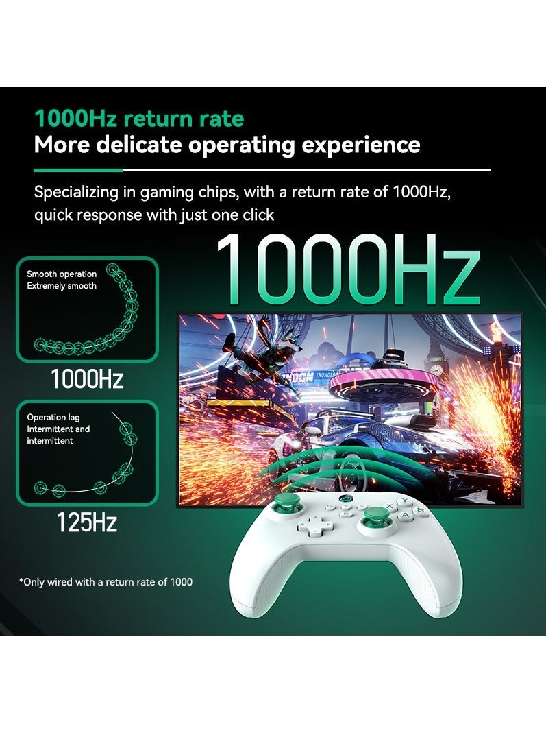 Z03 Wireless Game Controller with Hall Joysticks, Dual Trigger Keys, and Motion Sensing, for SWITCH, Android, iOS, PC Game Controllers (Black)