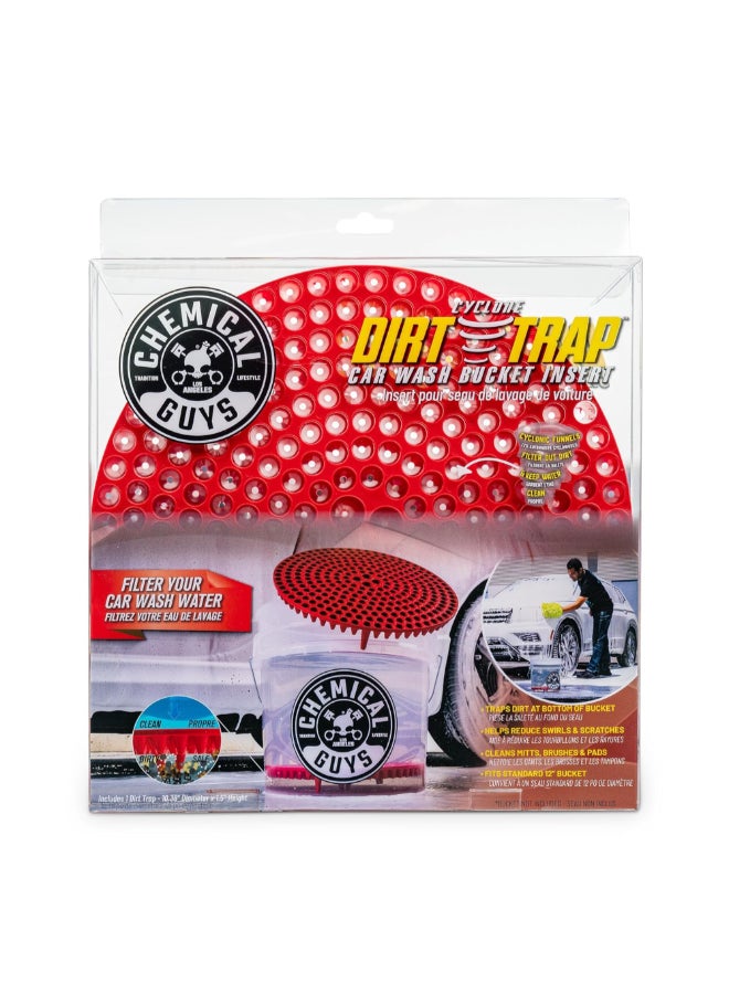 Chemical Guys Cyclone Dirt Trap Car Wash Bucket Insert Red 6.35 x 26.67 x 26.67 cm 7000486 - Image 1
