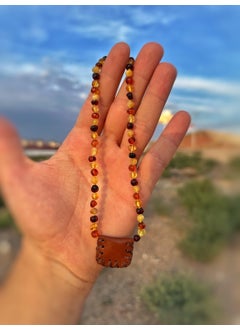 Kehribar Point Amber Point Cevşenli Baby Amber Necklace  - Image 3
