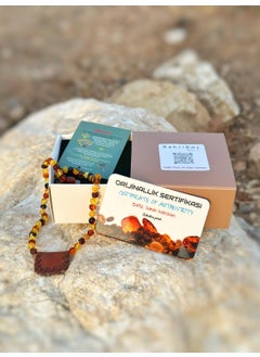Kehribar Point Amber Point Cevşenli Baby Amber Necklace  - Image 4