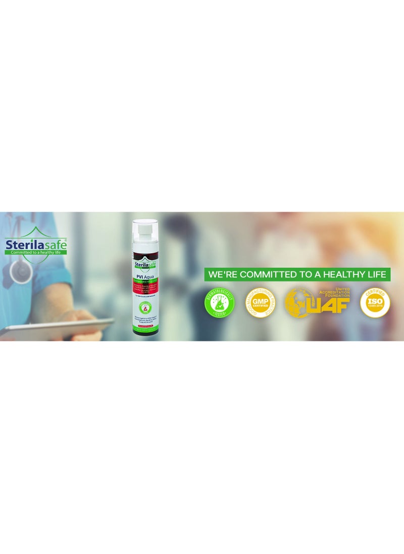 PVI Aqua Antiseptic Aqueous Solution Povidone Iodine 10% Prep Solution USP 150 ml