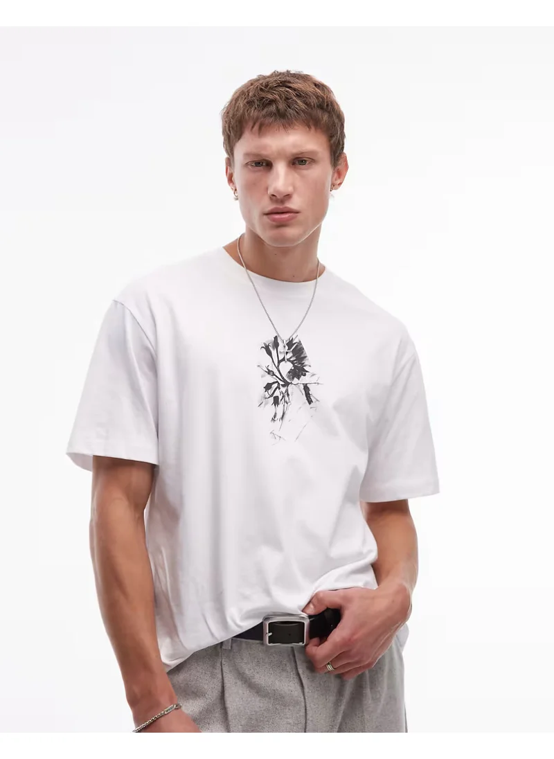 توب مان Oversized Fit Front T-Shirt