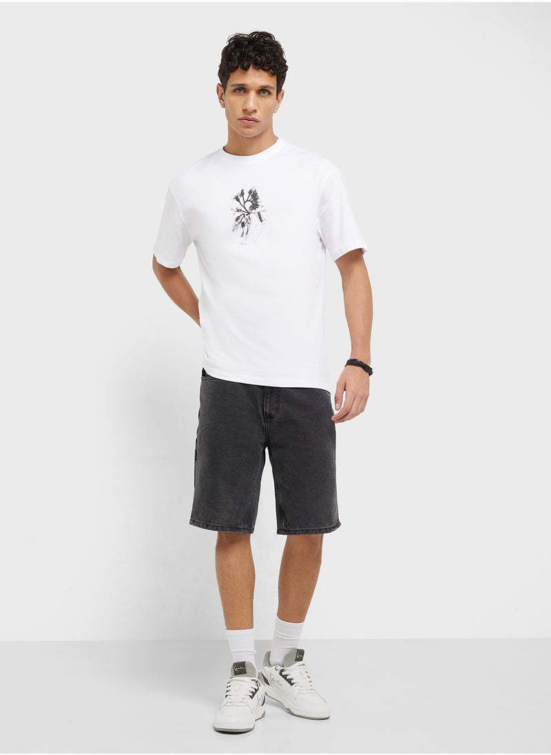 TOPMAN Topman oversized fit t-shirt with front and back s  - Image 4