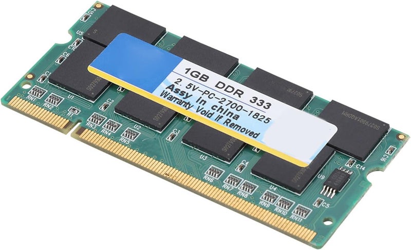 جودة تبطئ التآكل ذاكرة الكمبيوتر المحمول، رام الكمبيو��ر المحمول 333MHz 1G، توافق كامل مع DDR PC-2700 للكمبيوتر المحمول من Intel/AMD يسهل الاحمال تصميم أنيق متعدد توصيل محلي موثوق طراز بسيط (مينيمالي) - Image 1