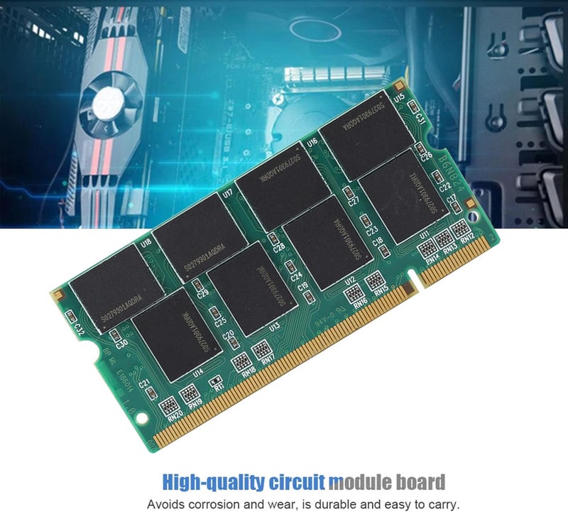 جودة تبطئ التآكل ذاكرة الكمبيوتر المحمول، رام الكمبيو��ر المحمول 333MHz 1G، توافق كامل مع DDR PC-2700 للكمبيوتر المحمول من Intel/AMD يسهل الاحمال تصميم أنيق متعدد توصيل محلي موثوق طراز بسيط (مينيمالي) - Image 4