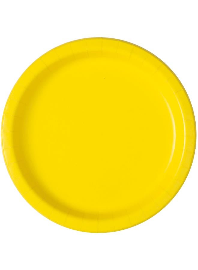 Unique طبق دائري أصفر نيون 7 بوصة - Image 1