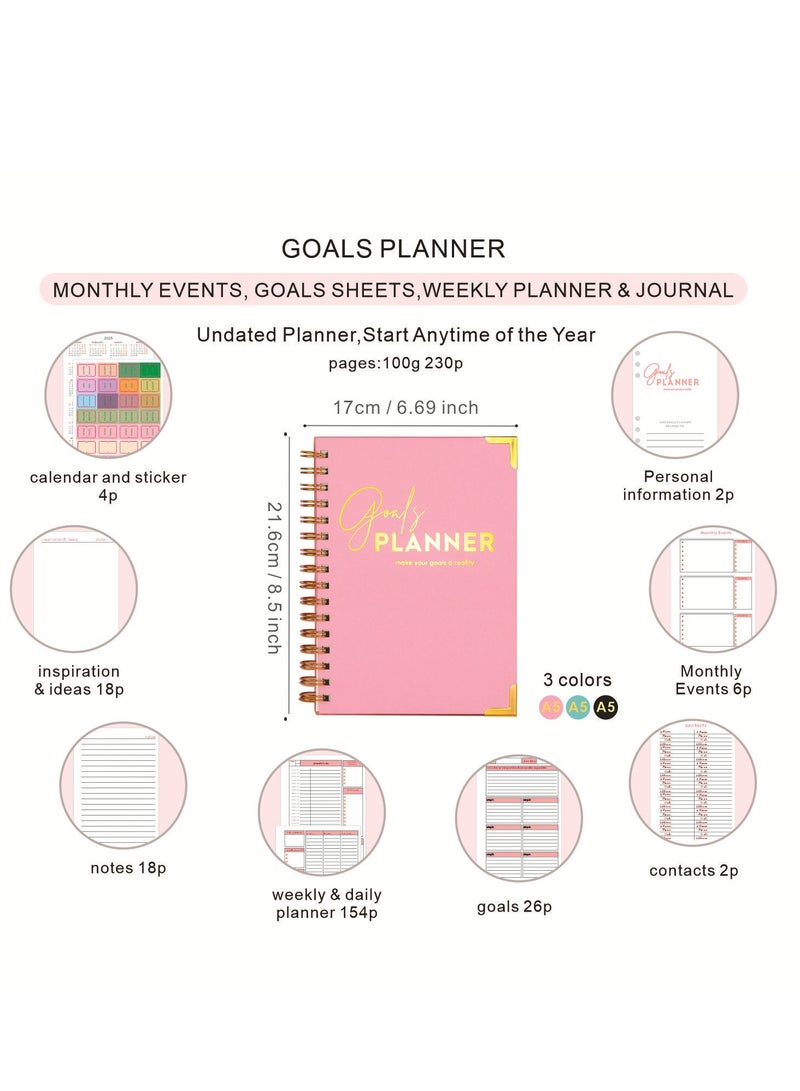 عام planner-2025 -- الأسبوعية والشهرية خطط دوامة ملزمة هدية مربع التعبئة والتغليف  - Image 4