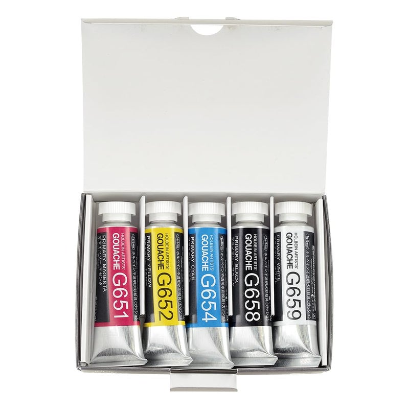 Holbein 5 primary colors set gouache gouache (japan import) - Image 2