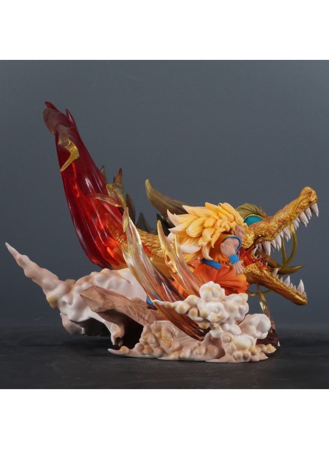 هالامودو دراغون بول سوبر سايان 3 جوكو دراغون قبضة انفجار شكل، مكتب قطعة مركزية وهدية عيد ميلاد 22 سم - Image 5