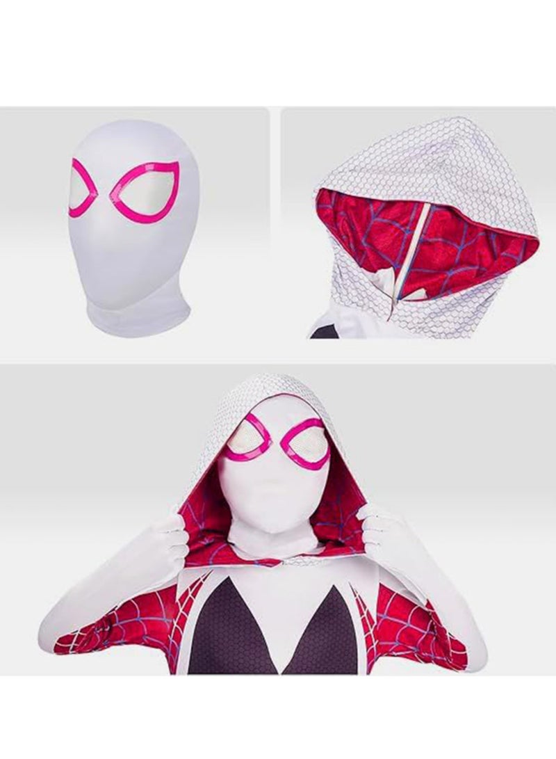 رات سو بدلة فتاة العنكبوت بدلة العنكبوت قفزات ليكرا مطبوعة ثلاثية الأبعاد مع قناع منفصل للحفلات - Image 5