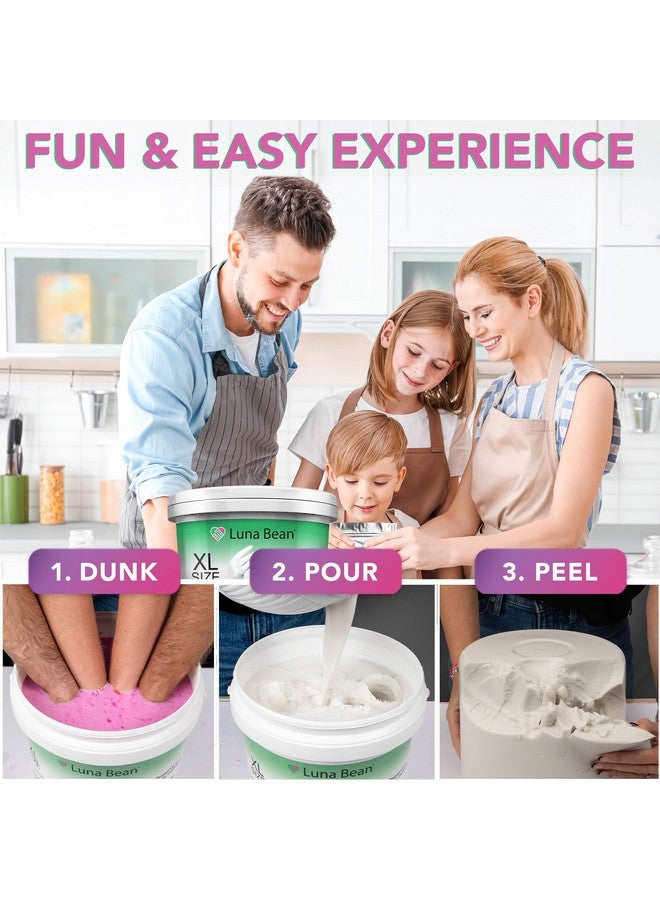 Luna Bean Huge Oversize XL Family Hand Casting Kit - Family Size Hand Molding Kit - Casts 6 Hands Comfortably Adults & Kids, Gifts for Family with Kids - Thanksgiving Gifts - Image 5