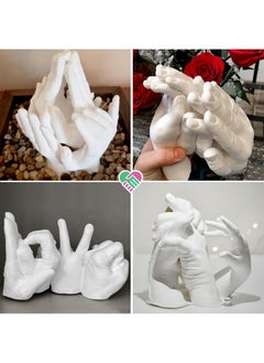 Luna Bean Luna Bean Huge Oversize XL Family Hand Casting Kit - Family Size Hand Molding Kit - Casts 6 Hands Comfortably Adults & Kids, Gifts for Family with Kids - Thanksgiving Gifts  - Image 4