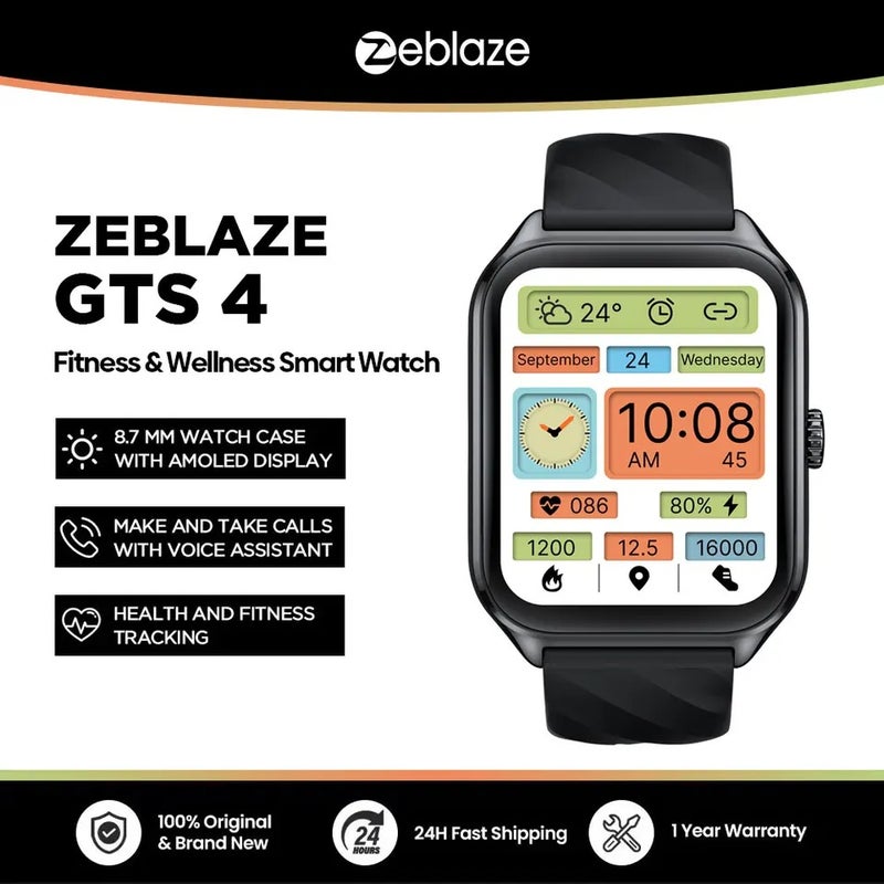 زيبليز ساعة ذكية Zeblaze GTS 4 Smart Watch 1.94" HD Amoled Display Voice Calling 100+ Sports Modes Heart Rate SpO2 Fitness Tracking Smartwatch, Champagne Gold - Image 2