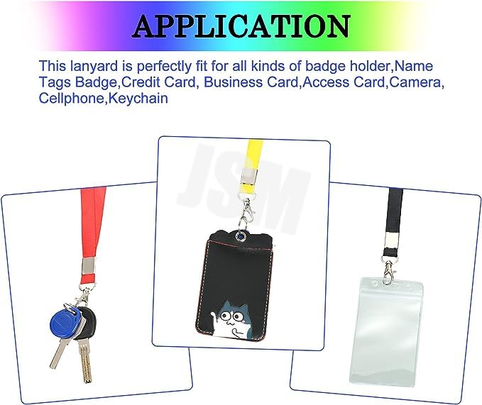 JSMSH JSMH 24mm or 1 inch Thick Lanyards with Badge Clip (Pack of 100, Royal Blue) - Image 4