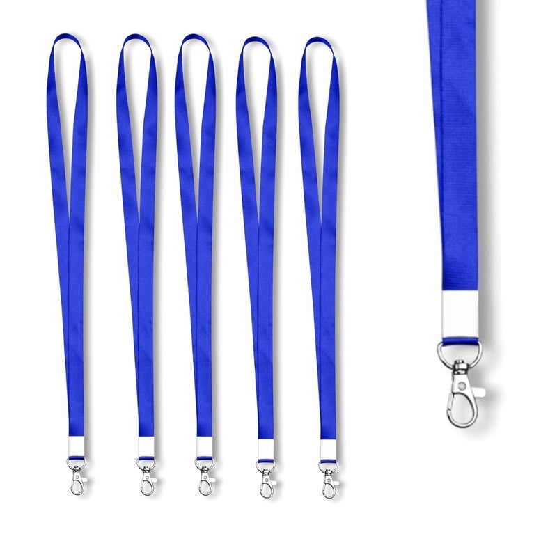 JSMSH JSMH 24mm or 1 inch Thick Lanyards with Badge Clip (Pack of 100, Royal Blue) - Image 1