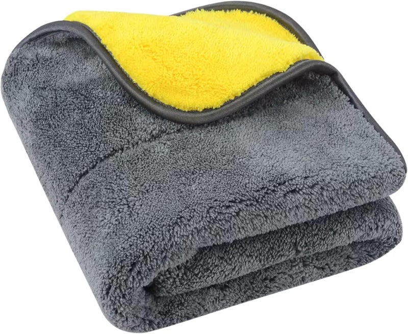 DETACHI Microfiber Cloth for Car Cleaning Towel Ultrasoft, Thick and Quick Drying Car Microfiber Cleaning Towel 40x60cms 1000GSM Polishing Waxing Auto Detailing Towel Cloth Multicolor (Pack of 1) Globally popular universal design - Image 1