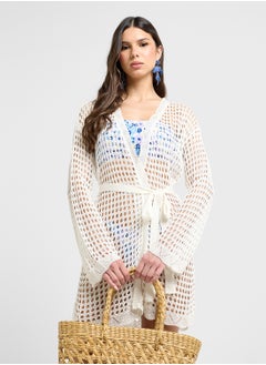 Ginger Crochet Beach Coverup Shirt  - Image 4