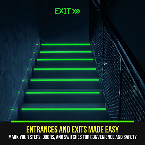 Lockport Glow in The Dark Tape - 30 Ft x 1 in - Bright - Rechargeable - Reflective - Glow Tape in The Dark - Halloween Decoration, Night Decorations, and Home Marking - Image 3