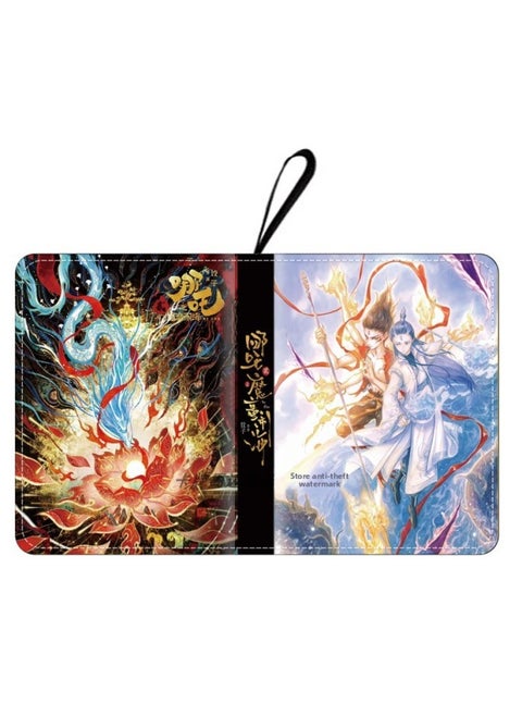 Nezha's Devil Boy's Sea-making Card Book Storage Book Big Movie Blind Box Card Collection Ao Bing Collection Card Book Four Or Nine Palace-Color:Fire Lotus White Dragon-Specification:Large Single Frame 20 Pages (can Hold A4)