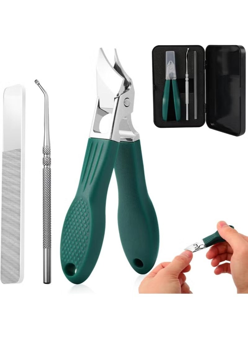 3PCS Ingrown Toenail Clippers Set, Beveled Eagle Beak Nail Clippers for Thick Nails, for Elderly Men Women - Image 1