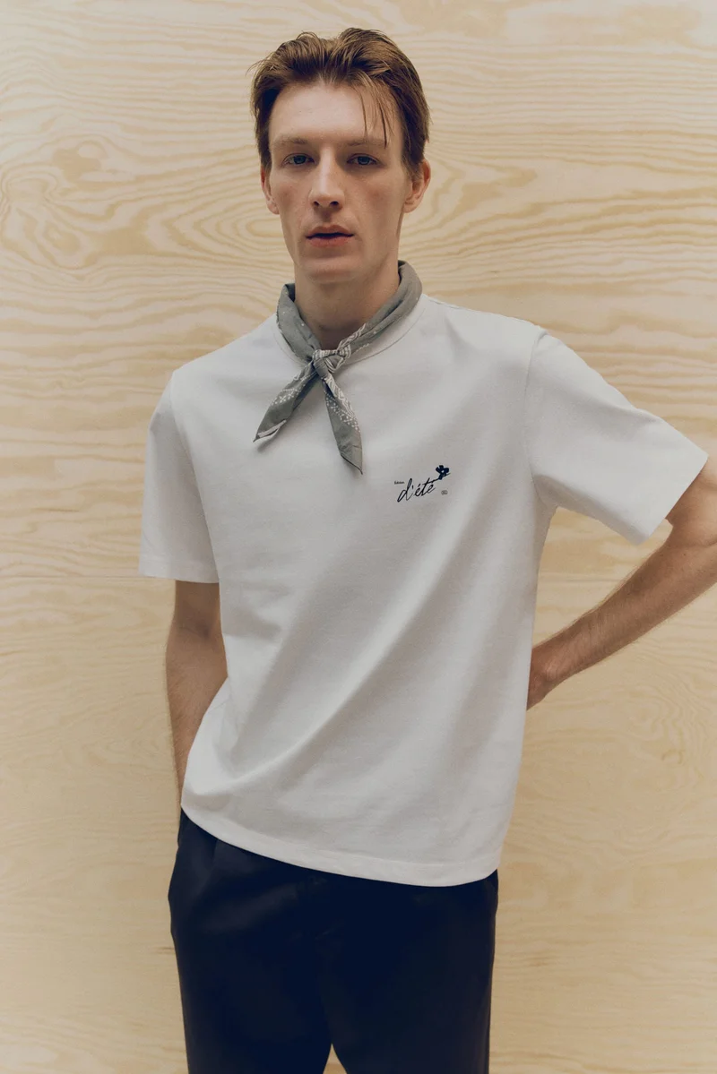 اتش اند ام تي-شيرت بقصّة عادية من نسيج كول ماكس