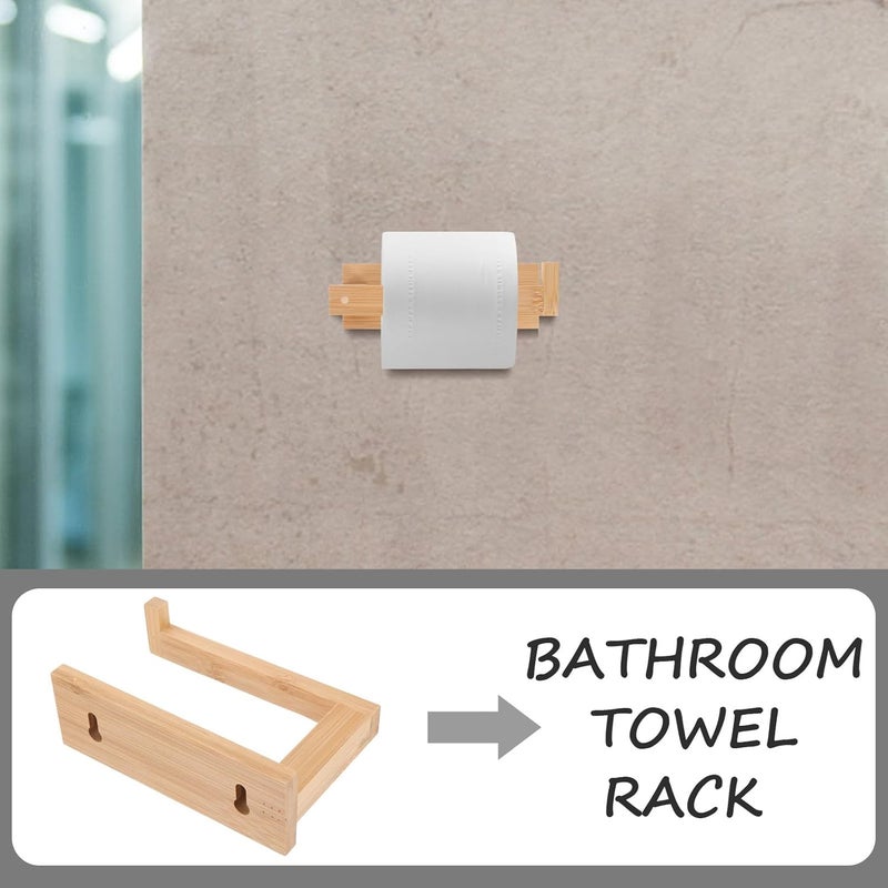 LABRIMP Toilet Paper Holder Rack Wall-Mounted Bathroom Tissue Dispenser with Lacquer Finish for Toilet Tissue Storage and Bathroom Organizer - Image 3