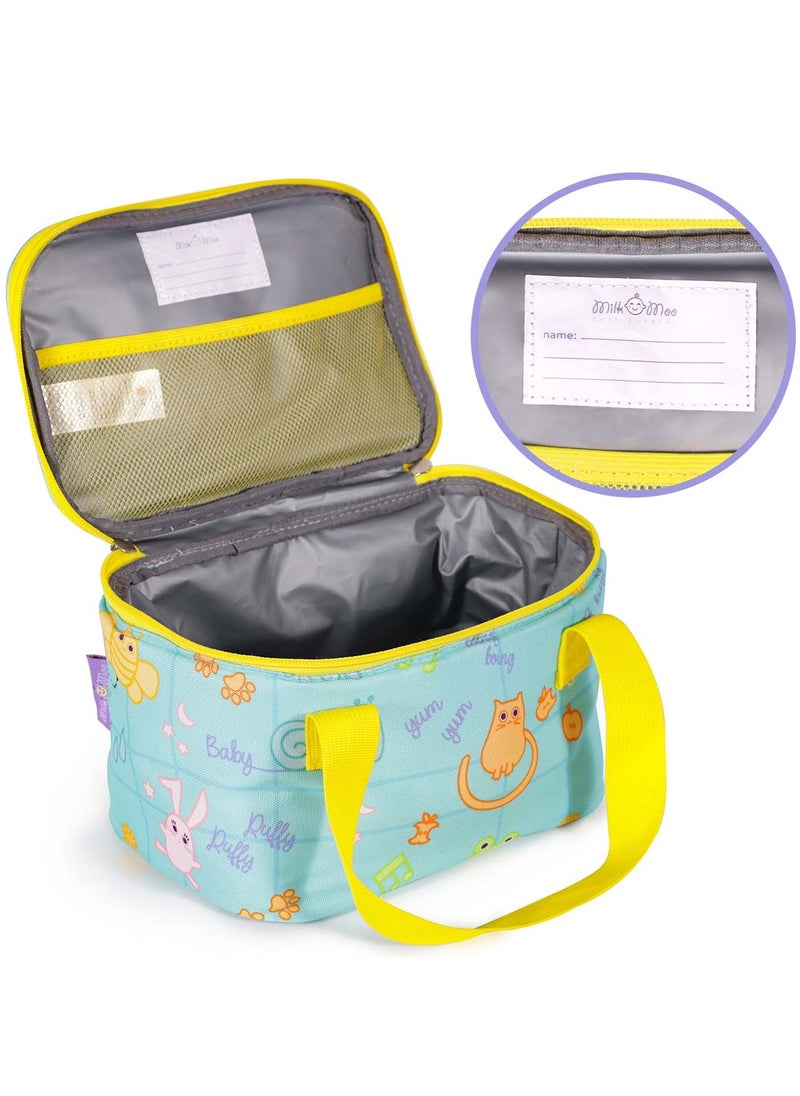 Milk & Moo Kids Lunch Bag, Insulated Lunch Bag For Kids, Lightweight, Cute Cooler Thermal Bag For Toddler Boys and Girls, Suitable For Pre-School, Kindergarten, Elementary Grade  - Image 2