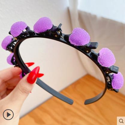 Generic Korean childrens hair accessories girls pressure hair hoop cute baby broken hair hoop hair clip hairpin does not hurt headdress Love fudge (individually packaged) 