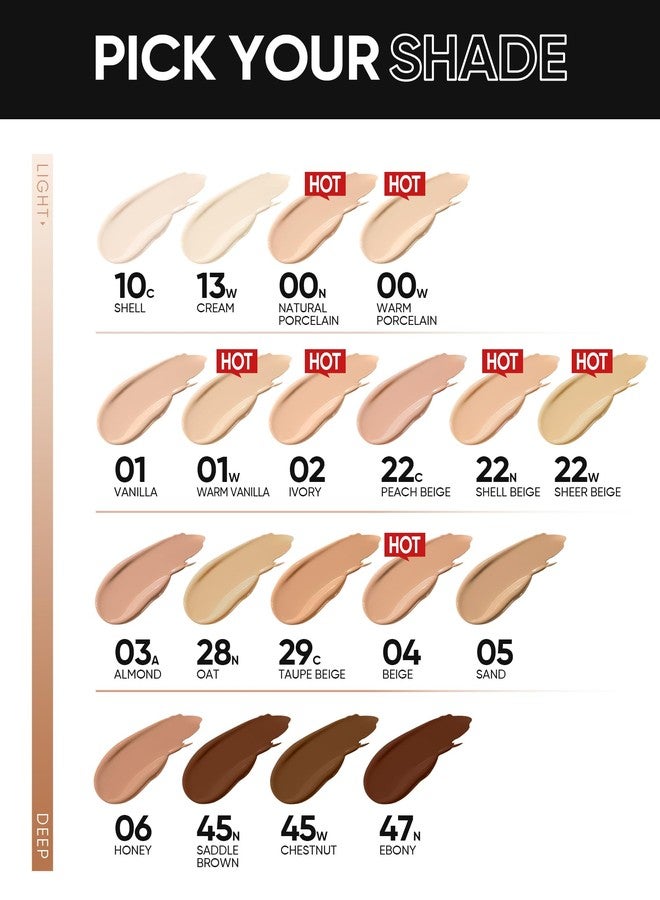 SKINTIFIC أساس كوشن كامل التغطية من سكينتيفيك، خفيف الوزن، ملائم للبشرة، لمسة ساتان متألقة، أساس مقاوم للماء يتحكم في الزيت، كريم بي بي خالي من العيوب ومقاوم للعرق، مكياج كوري - Image 5