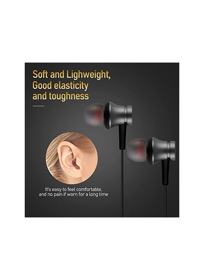 erorex Replacement Earphone Tips 36 Pieces Replacement Earbuds Tips Headphone Silicone Tips Noise Isolation Cover Noise Cancelling Earphones For 4.5Mm To 6Mm Headphones 3 Color 3 Size  - Image 4