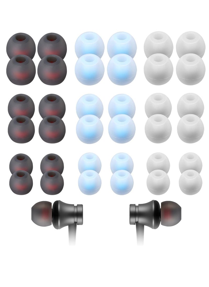 erorex Replacement Earphone Tips 36 Pieces Replacement Earbuds Tips Headphone Silicone Tips Noise Isolation Cover Noise Cancelling Earphones For 4.5Mm To 6Mm Headphones 3 Color 3 Size  - Image 1