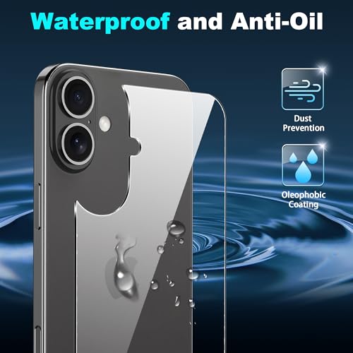 Fhyeugfy for iPhone 17 6.3 inch Screen Protector,[2+1 Pack] Back Screen Protector+Camera Lens Protector,Tempered Glass,Bubble-Free,Anti-Scratch - Image 2