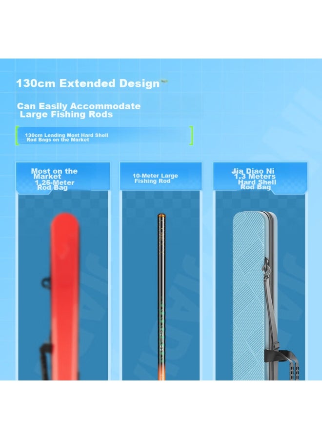 Jiadiaoni Fishing Rod Bag, Hard Shell Rod Case, Umbrella Bag, Integrated Storage, Fishing Tackle, Rod-specific, Waterproof, 130*14*12 - Image 3