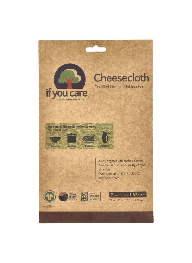 If you care If You Care, Organic Unbleached Cheesecloth, 2 sq yards  - Image 1