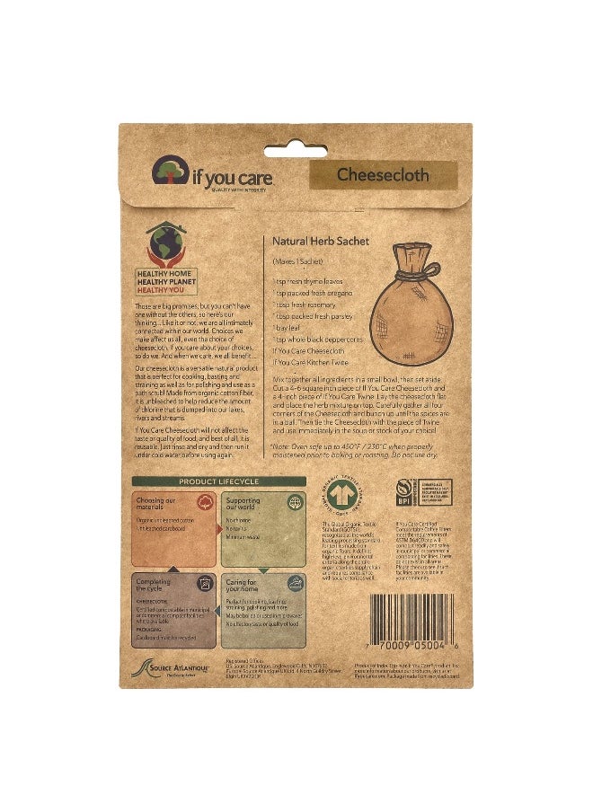 If you care If You Care, Organic Unbleached Cheesecloth, 2 sq yards  - Image 2