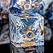 ARUOHHA Blue DND Resin Dice Set 7PCS Translucent Handmade RPG Polyhedral Sharp Edge Dice Set with Gift Box Glitter Inclusions D and D Dice D20 D12 D10 D8 D6 D4 - Image 2
