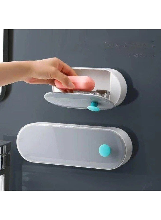 صبانه بلاستيك صبانه بغطاء محكم الغلق ومقبض  لاصق دبل فيس حجم صغير - Image 1