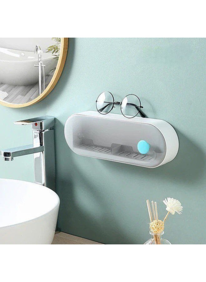 صبانه بلاستيك صبانه بغطاء محكم الغلق ومقبض  لاصق دبل فيس حجم صغير - Image 4