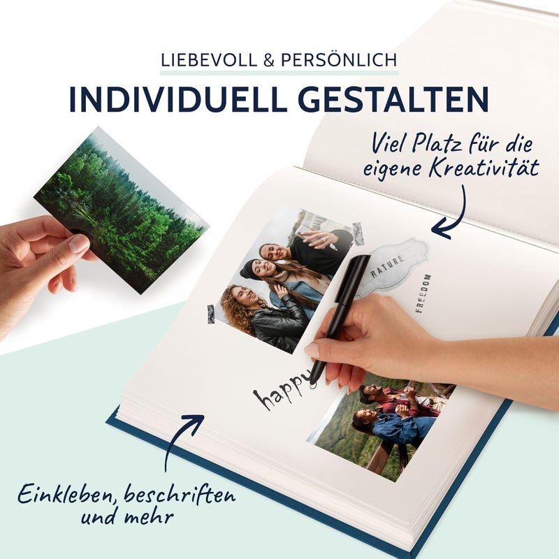 Goldbuch Summertime 31711 Photo Album, 30 x 31 cm, Photo Book with 100 White Pages & Glassine Dividers, Linen Photo Album, Memory Album, Light Blue - Image 5