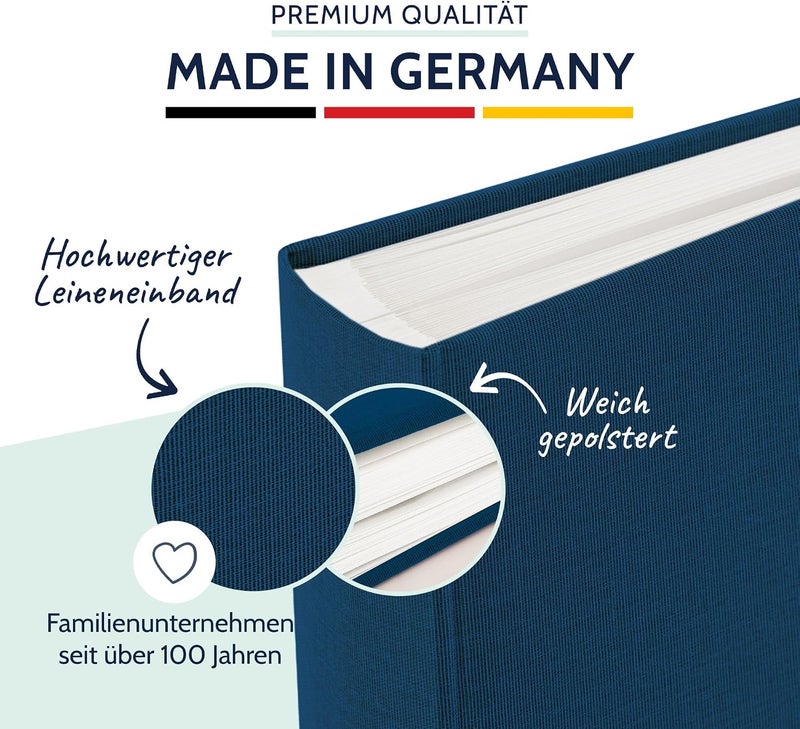 Goldbuch Summertime 31711 Photo Album, 30 x 31 cm, Photo Book with 100 White Pages & Glassine Dividers, Linen Photo Album, Memory Album, Light Blue - Image 3