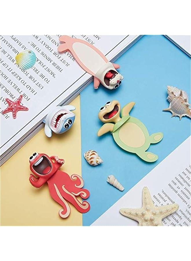 Generic 3D Animal Bookmark Wacky Cartoon Bookmarks Funny Ocean Series Ouch Cute Creative Gift Novelty Bookmarks (Sea Turtle) - Image 4