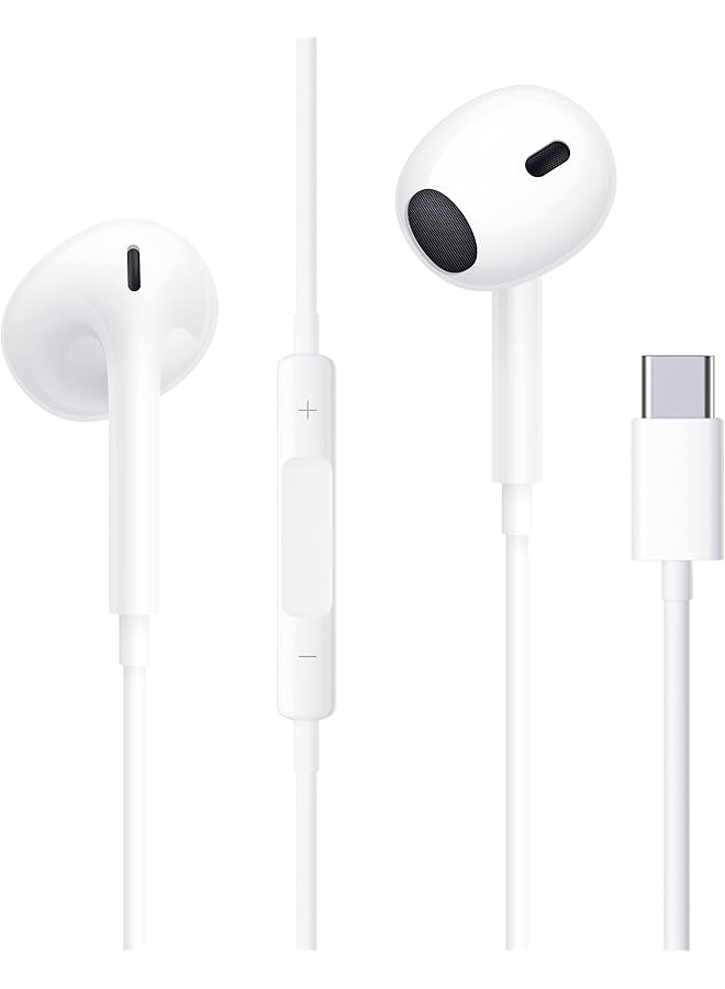 Earphones Usb C Headphones Type C Wired In Ear Earbuds With Microphone And Volume Control Earbuds Compatible With Huaweis P30/Pro/Samsungs S20 S21 Googles Pixel 3/4/5/4Xl/One Plus/One Plus 6T - Image 1