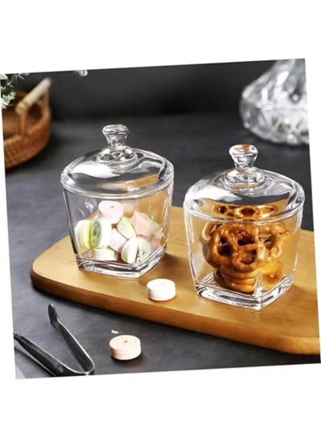 سكرية زجاجية شفافة بغطاء محكم، تصميم بسيط وأنيق للمطبخ، مناسبة لحفظ السكر والمكونات الصغيرة، مصنوعة من زجاج متين وسهل التنظيف للاستخدام اليومي - Image 2