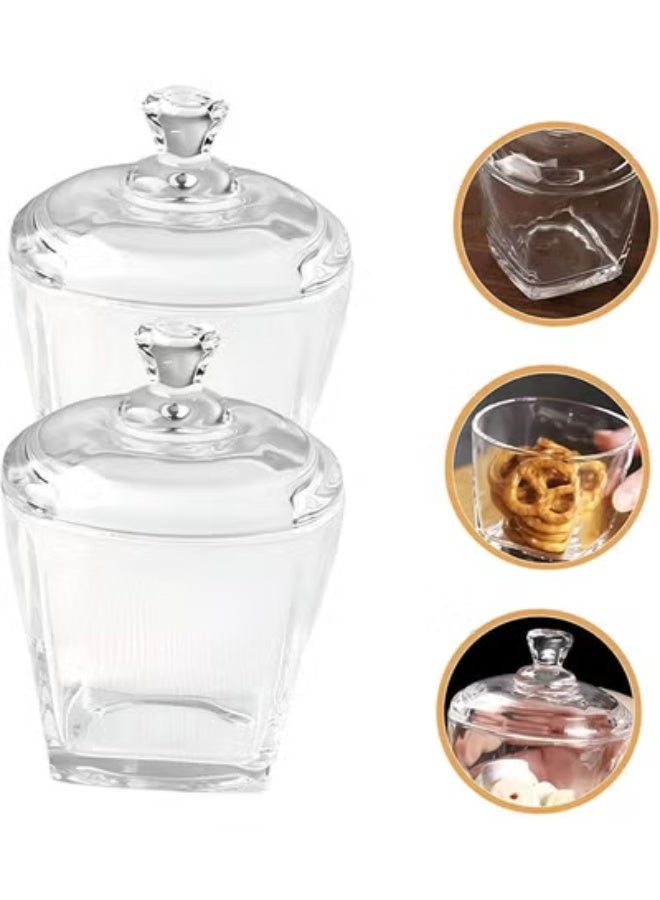 سكرية زجاجية شفافة بغطاء محكم، تصميم بسيط وأنيق للمطبخ، مناسبة لحفظ السكر والمكونات الصغيرة، مصنوعة من زجاج متين وسهل التنظيف للاستخدام اليومي - Image 5