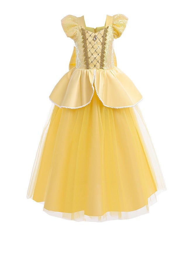 Loquat Sequin patchwork mesh puffy princess skirt  - Image 2