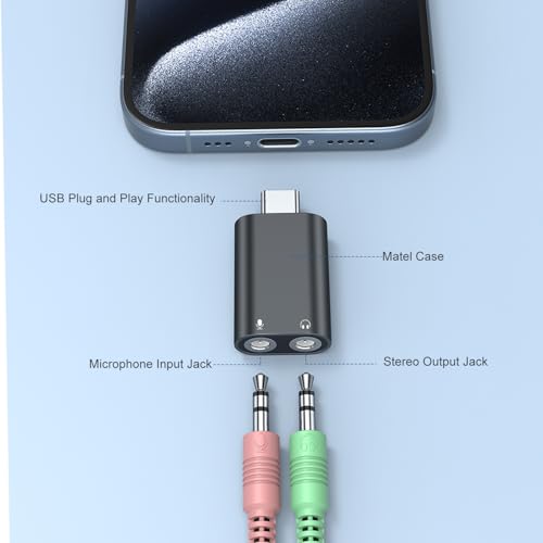 Pastall USB C to 3.5mm Audio Adapter - Type C to Aux Adapter for PS4/PS5/Headphones/Mac/Linux/Laptops/Desktop/Docking Stations - Image 3