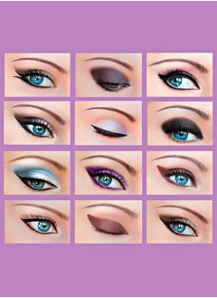SYOSI Eyeliner Template Sticker, Eyeliner Stencil Stickers, 4 Kinds of Eyeliner Eyeshadow Makeup Template, Fox Eyeliner Template Artifact, Lazy Helper Card, Beginner Quick Eye Makeup Props (Purple,12 pcs)  - Image 5