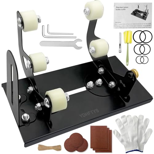YDHFTYS Upgrade Glass Bottle Cutter, Glass Cutters Tools - Glass Cutter for Bottles, Adjustable Bottle, Cutter Cutting Diameter 1.3-5.5", Easy Glass Bottle Cutter kit for All Shapes (Round & Square Bottles) - Image 1